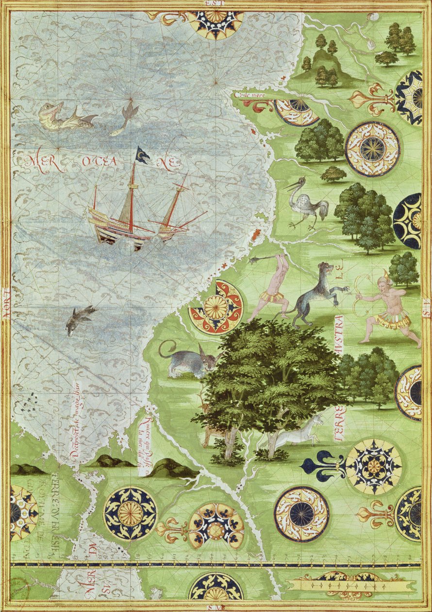 Fol.39v Carte du détroit de Magellan, de 