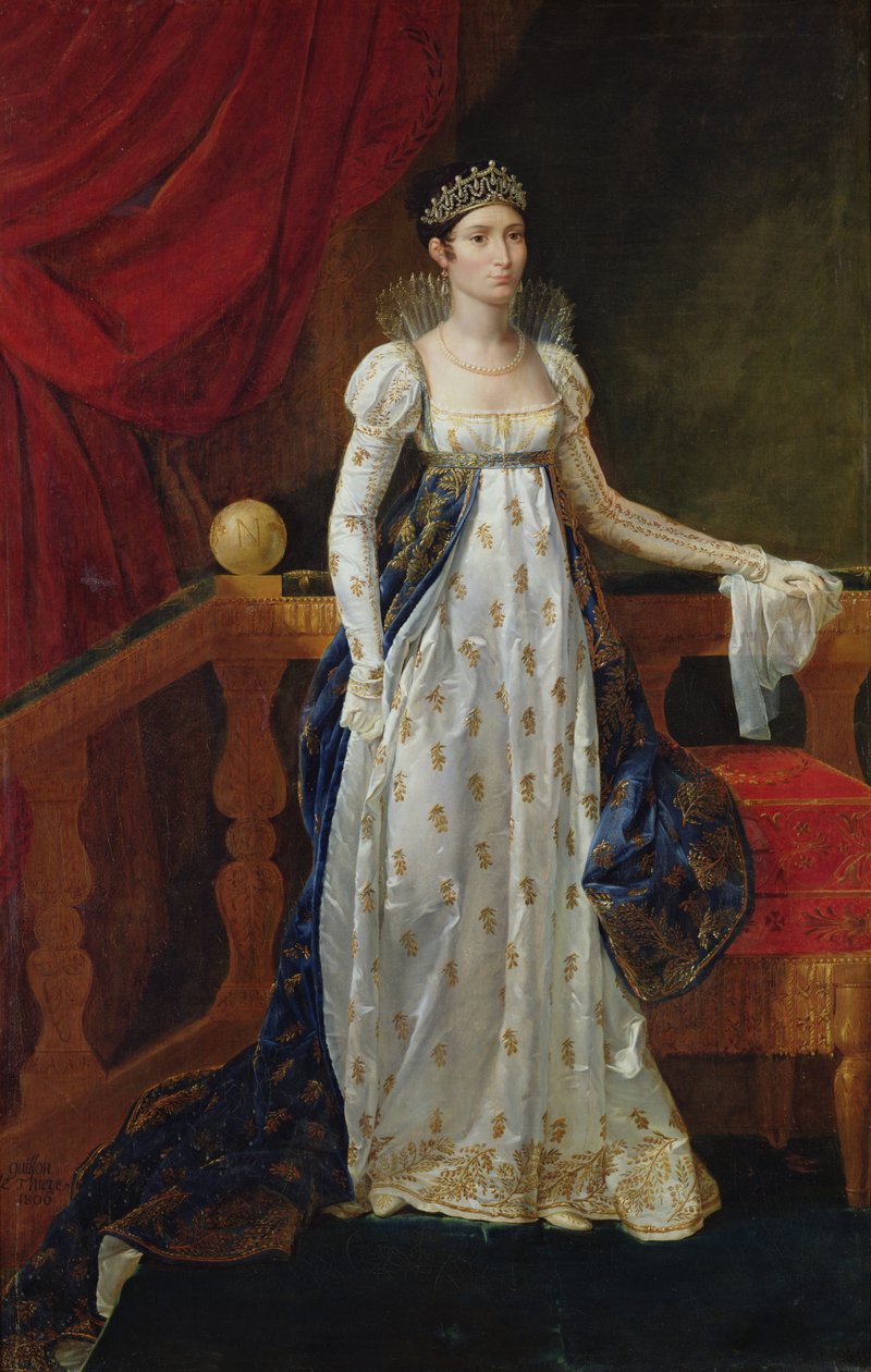 Elisa Bonaparte (1777-1820) Princesse Bacciochi, 1806 - Guillaume Guillon Lethière