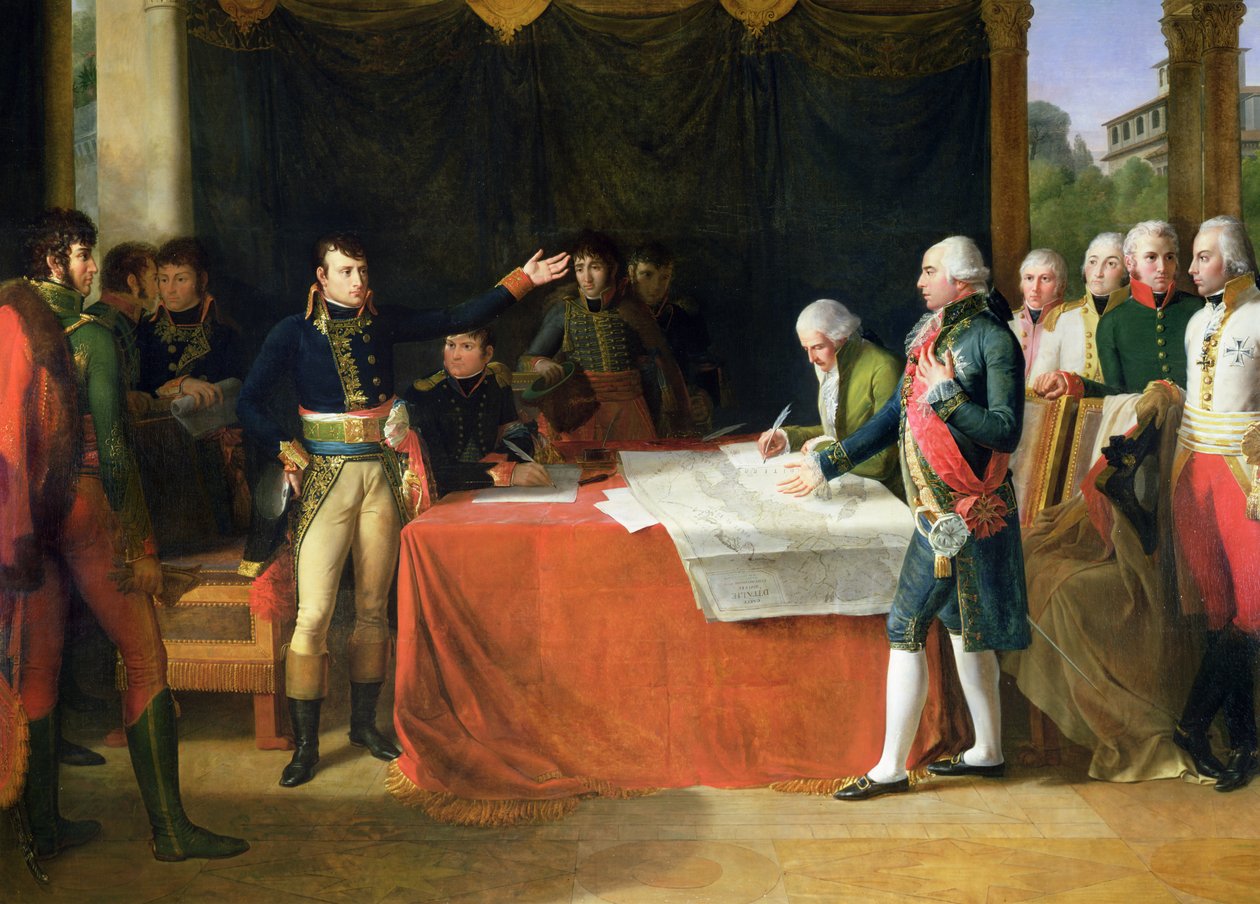 Préliminaires de la paix signés à Leoben, 17 avril 1797 - Guillaume Guillon Lethière