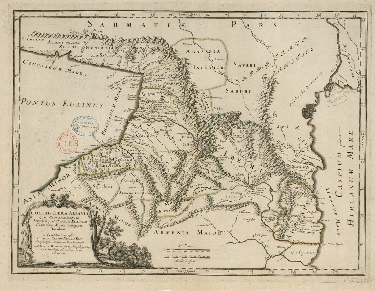 Colchide, Ibérie, Albanie et autres peuples du Caucase - Guillaume Sanson
