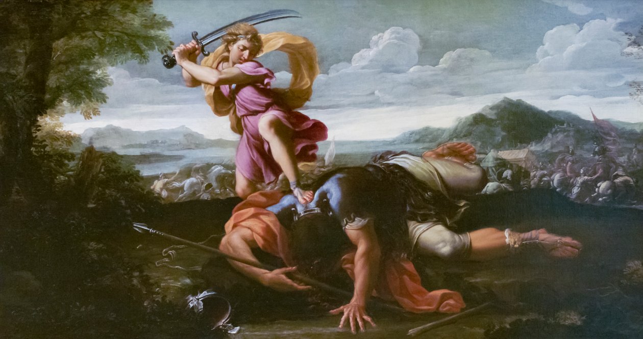 David et Goliath, fin des années 1650 - Guillaume Courtois
