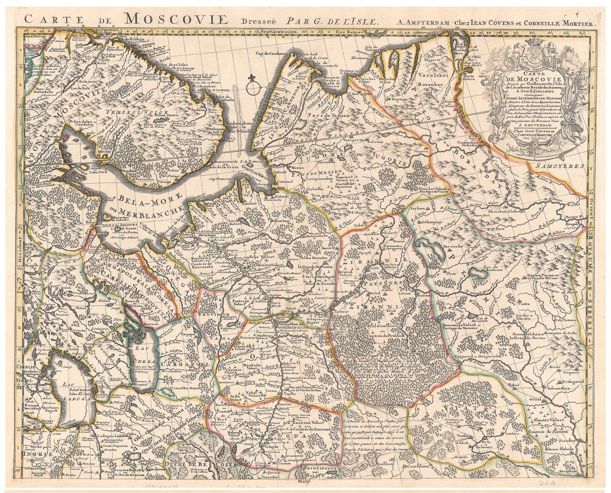 Carte de la Moscovie - Guillaume Delisle