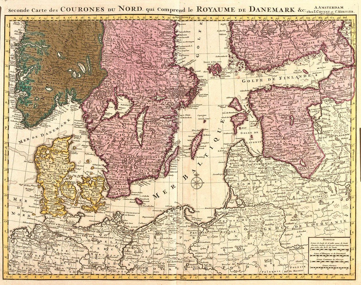 Carte des royaumes du nord (Danemark, Suède, Norvège et Finlande) (gravure) - Guillaume Delisle
