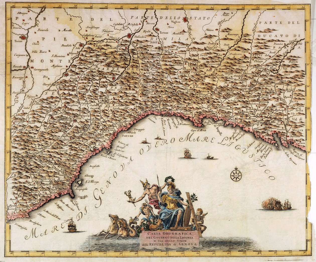 République de Gênes, Carte par Guillaume de l