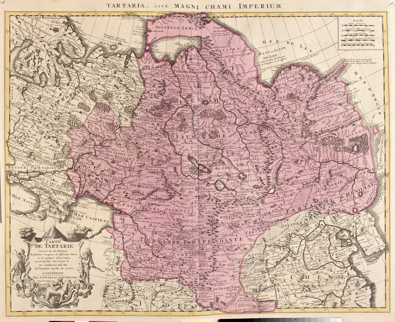 Russie, Kazakhstan, Ouzbékistan, Kirghizstan, Tadjikistan, grande partie de la Chine (sauf le sud-est), Mongolie - Guillaume Delisle