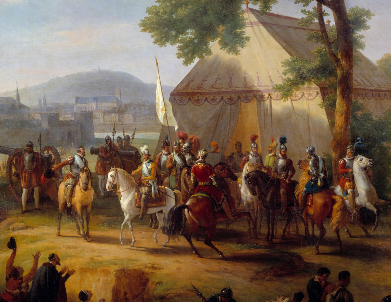Le roi Henri IV quittant sa tente (détail) - Guillaume Frederic Ronmy