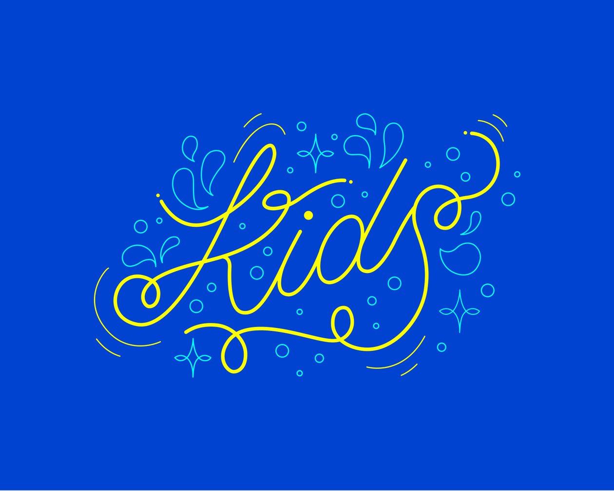 KIDS PLAYFUL LETTERING, 2025 (art numérique) - Guillaume Laserson