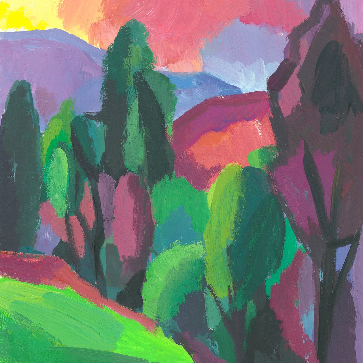 Forêt, 2008 (gouache sur papier) - Guillermo Martí Ceballos