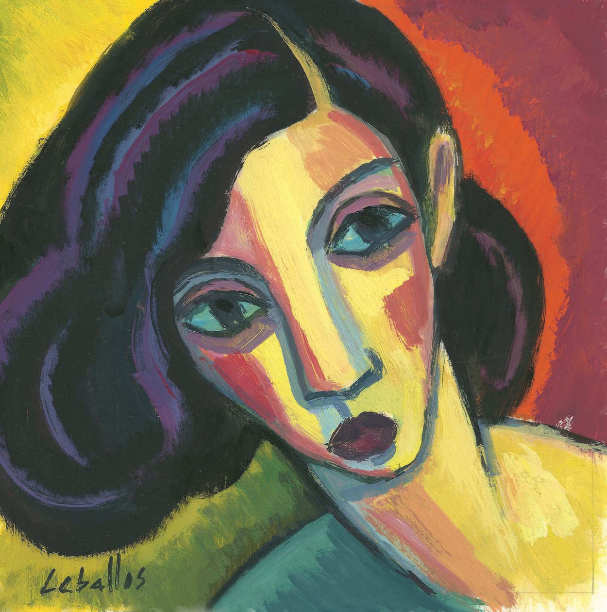 Visage de femme sur papier, 2010 (gouache sur papier) - Guillermo Martí Ceballos