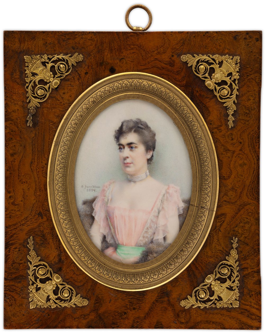 Portrait miniature de la jeune baronne Delort de Gléon - Gunnar Berndtson