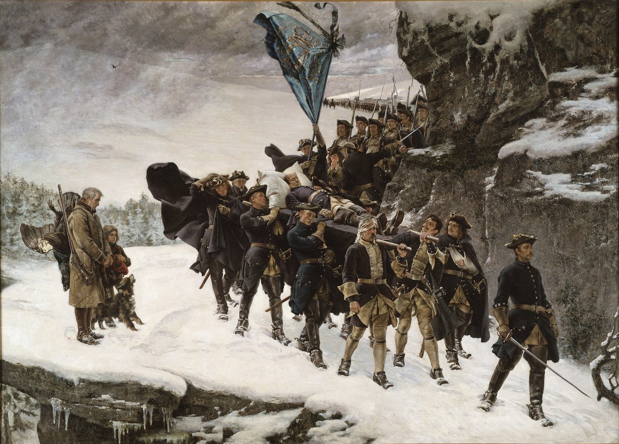 Ramener le corps du roi Charles XII de Suède - Gustaf Cederström