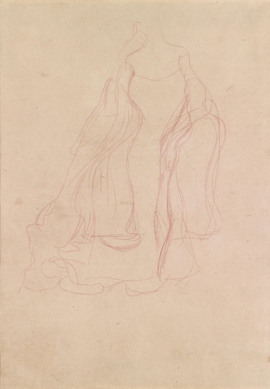 Étude de costume de face de ND150 - Gustav Klimt
