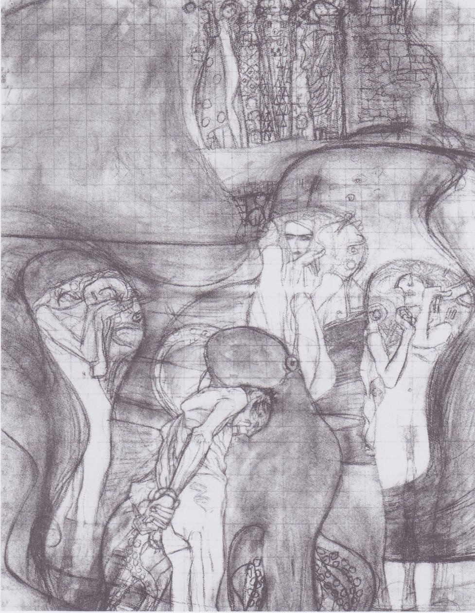 Esquisse peinte pour la jurisprudence - Gustav Klimt