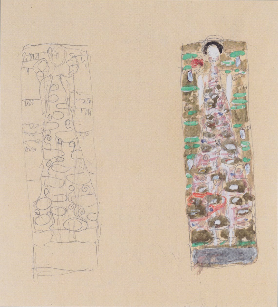 Deux esquisses pour la page de titre pour Otto Wagner - Gustav Klimt