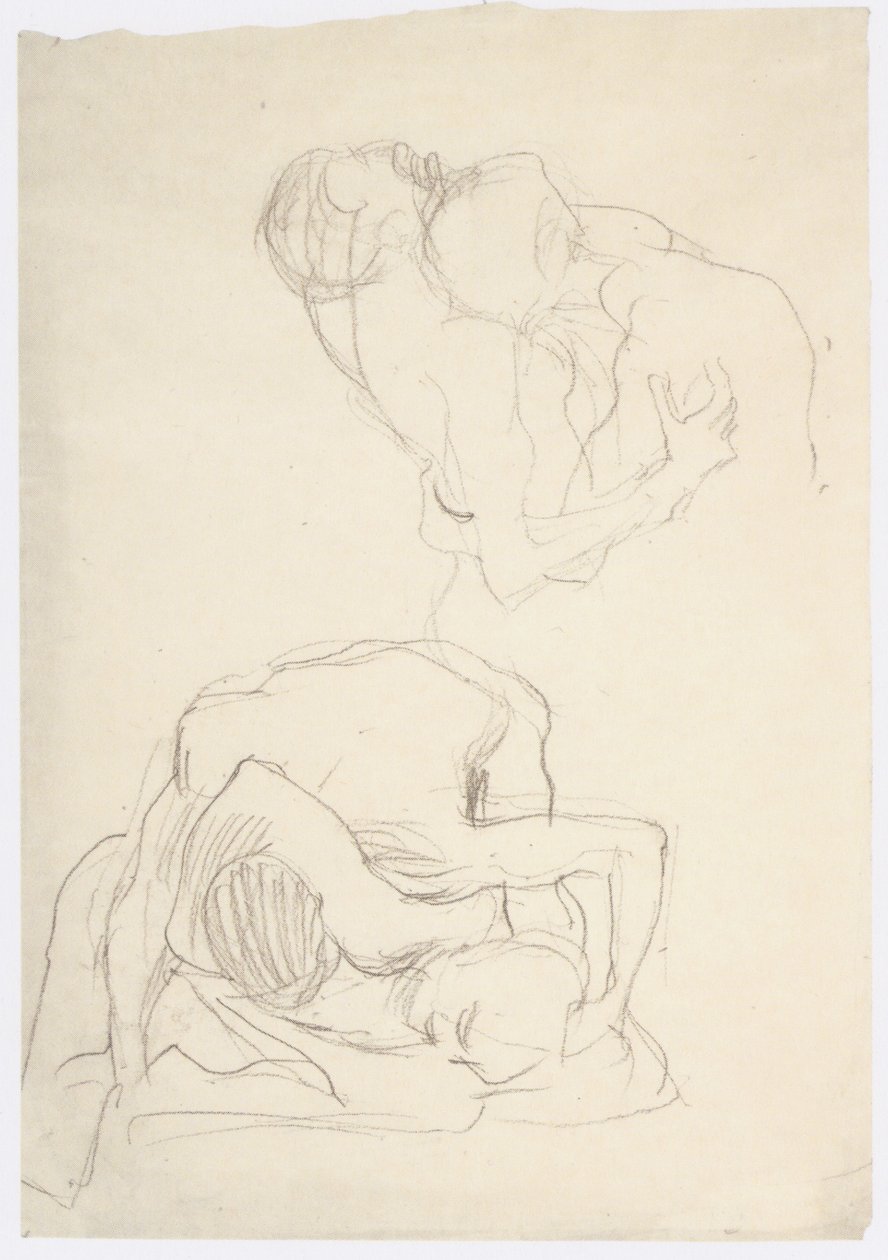 Deux paires de lutteurs - Gustav Klimt