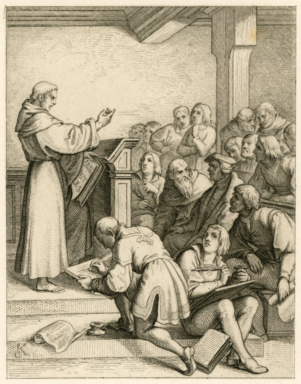 Martin Luther donne des conférences à l