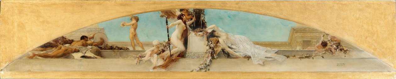 Autel de Dionysos. Étude pour la peinture du plafond du Burgtheater, Vienne, 1886 - Gustav Klimt