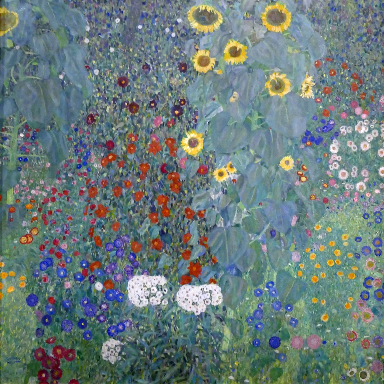 Jardin de cottage avec tournesols - Gustav Klimt