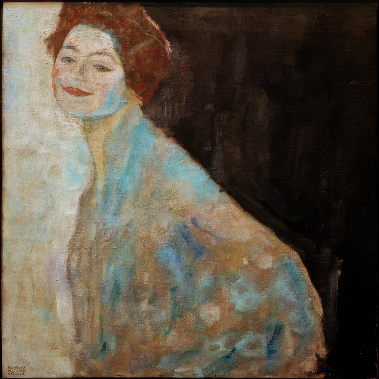 Portrait de dame en blanc - Gustav Klimt