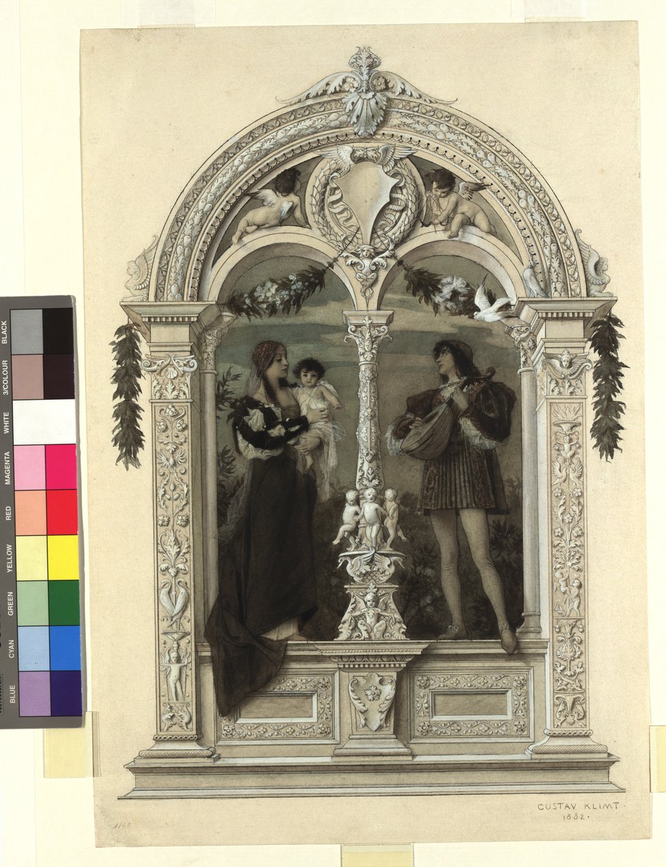 « La Jeunesse » (modèle pour : Gerlach  Schenk, Allégories et emblèmes, t. 1, n° 8) - Gustav Klimt