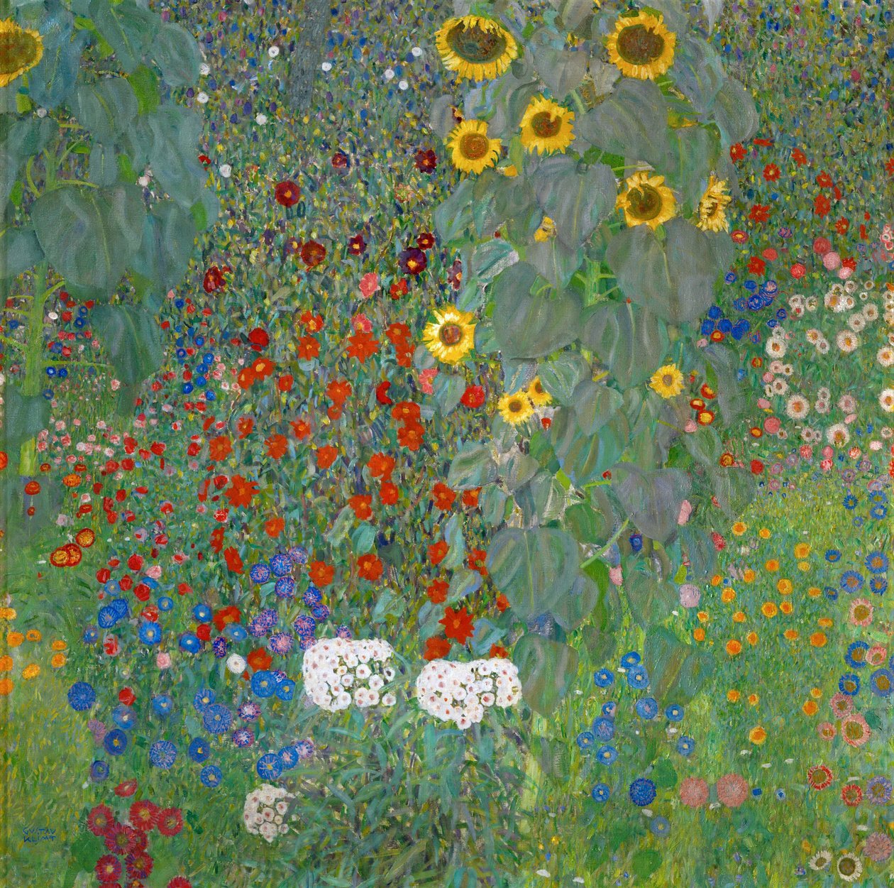 Jardin de Ferme avec Tournesols - Gustav Klimt