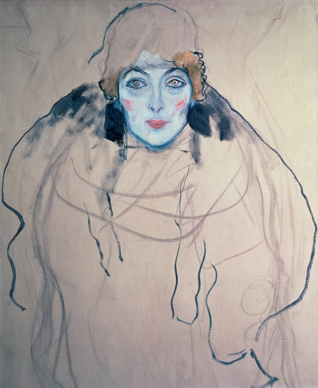 Tête de femme, 1917 - Gustav Klimt