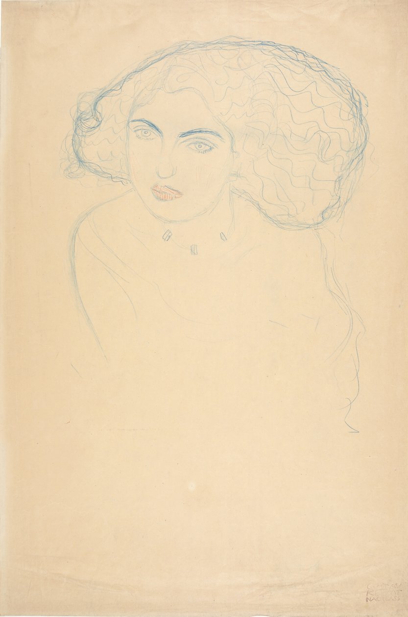 Tête de femme, vers 1916 - Gustav Klimt