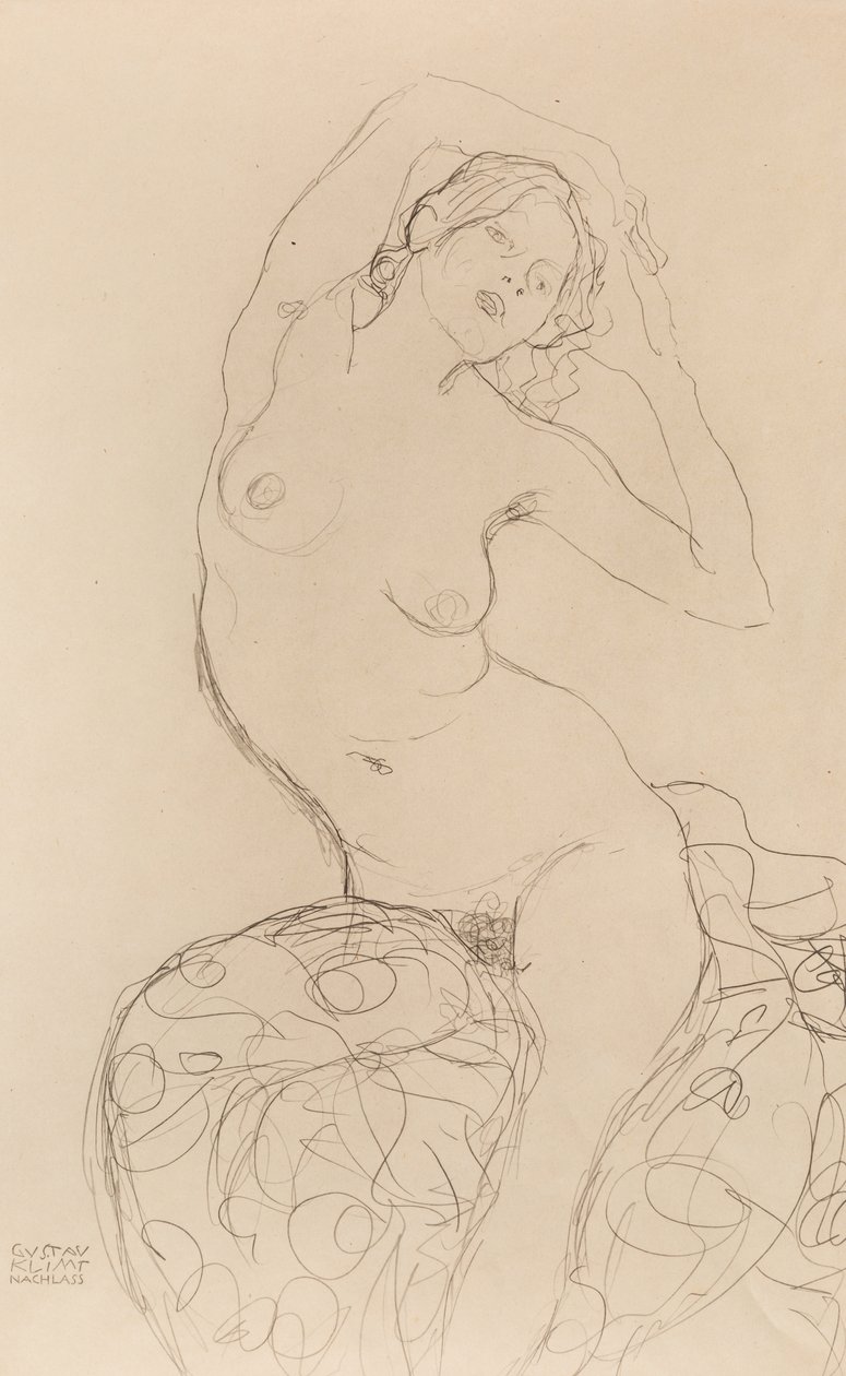 Nu assis - Gustav Klimt
