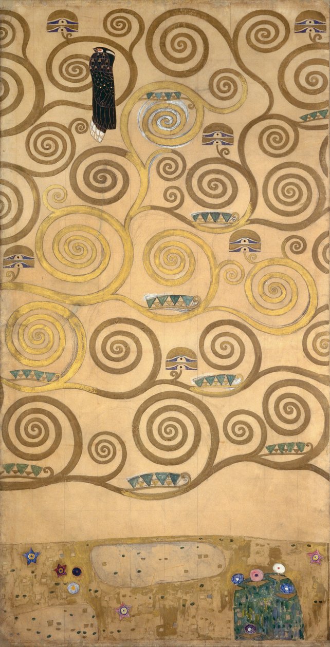 Esquisses pour la frise du Palais Stoclet à Bruxelles, Belgique (aquarelle et crayon sur papier) - Gustav Klimt