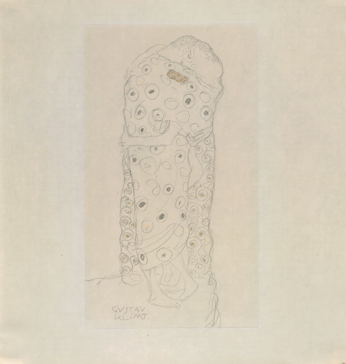 Paire de amoureux debout, 1907-1908 - Gustav Klimt