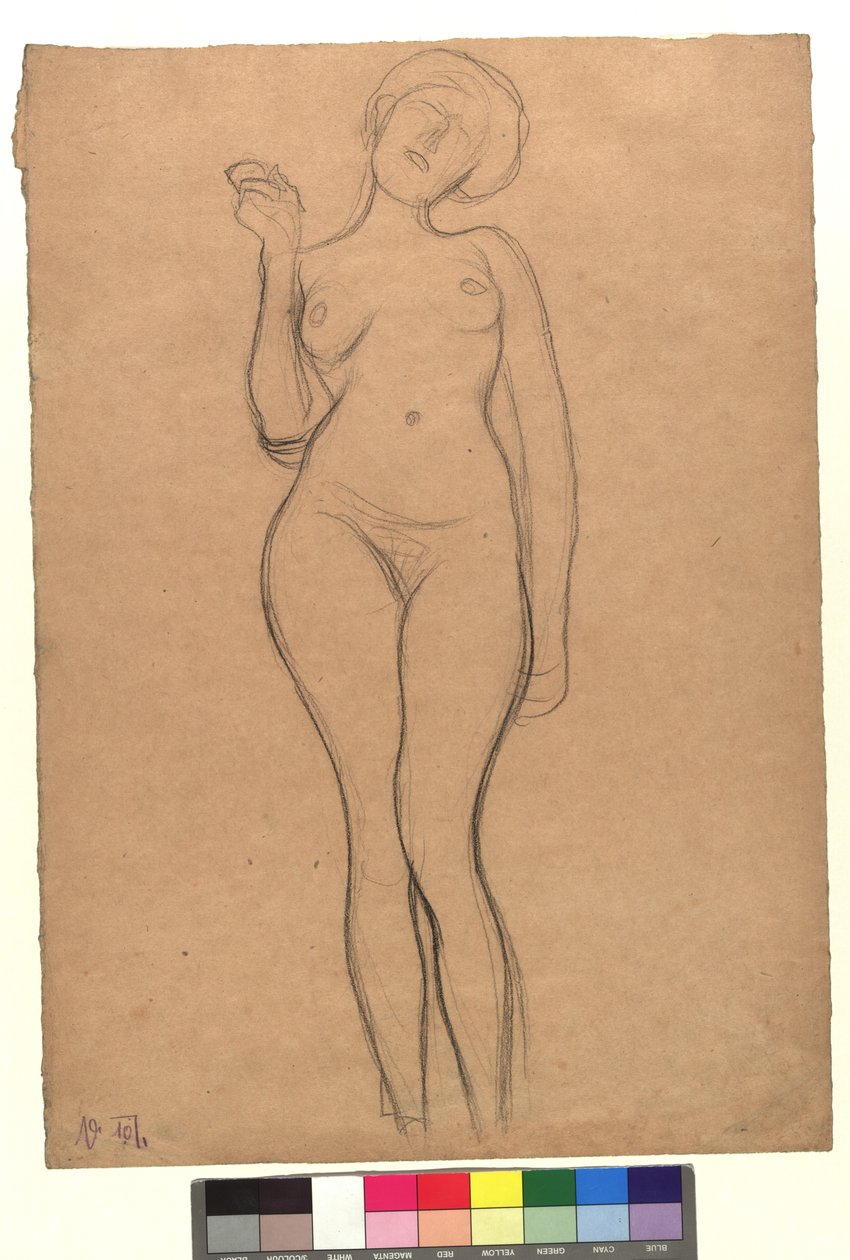 Stehender weiblicher Akt - Gustav Klimt