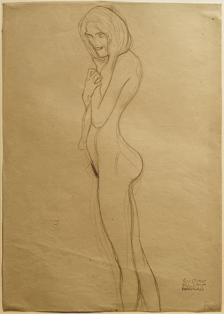 Étude pour la Gorgone gauche dans la frise Beethoven - Gustav Klimt