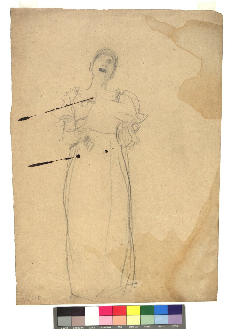 Studie zu einer stehenden Sängerin - Gustav Klimt