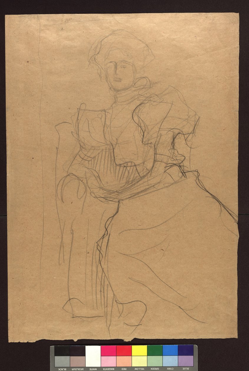 Studie zum Bildnis Sonja Knips - Gustav Klimt