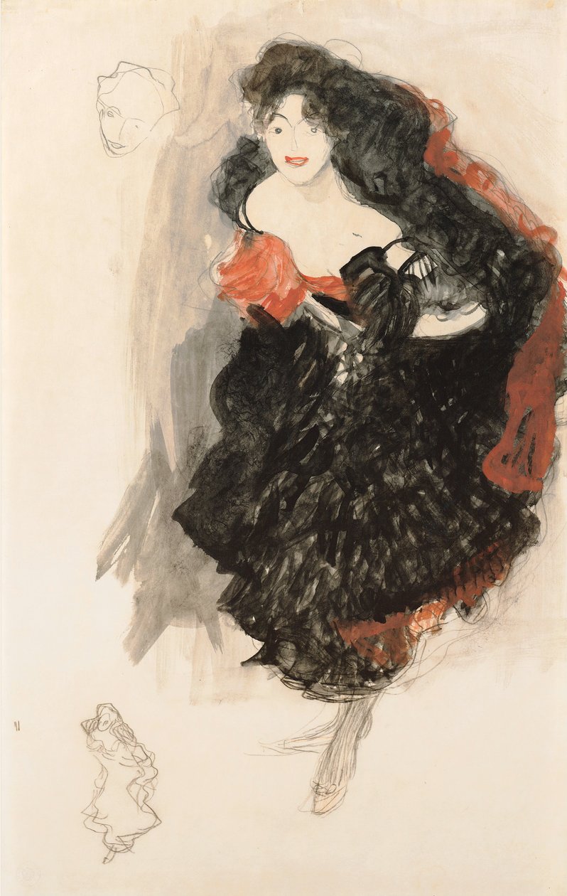 Étude pour le tableau « Judith II » - Gustav Klimt