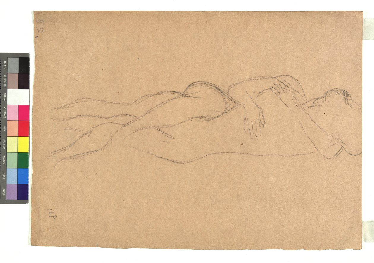 Zwei liegende Akte in Umarmung - Gustav Klimt