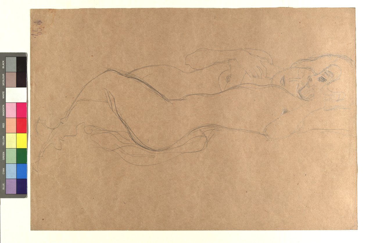 Zwei liegende weibliche Akte - Gustav Klimt