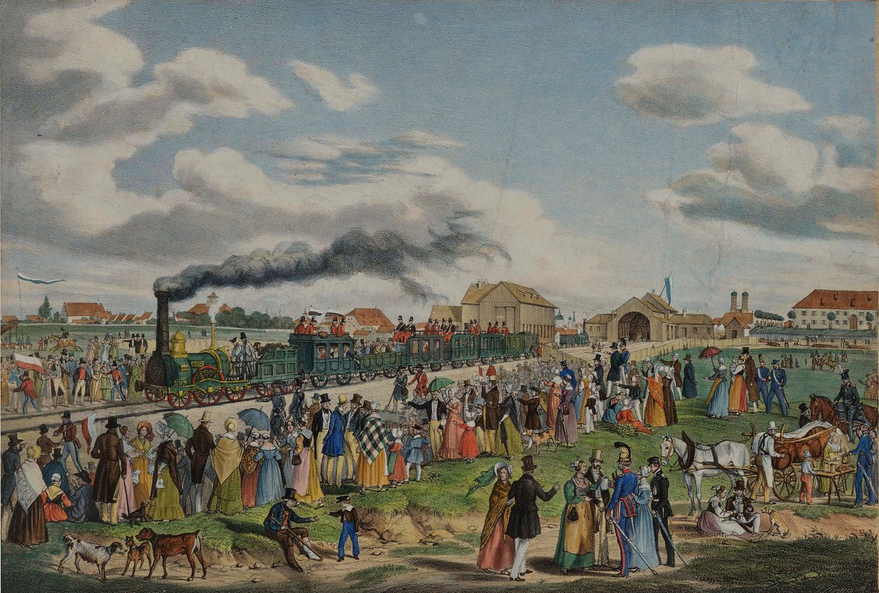 Ouverture du chemin de fer Munich-Augsbourg le 1er septembre 1839 - Gustav Kraus