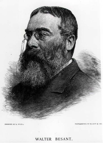 Sir Walter Besant, gravé par Gustav Kruell d
