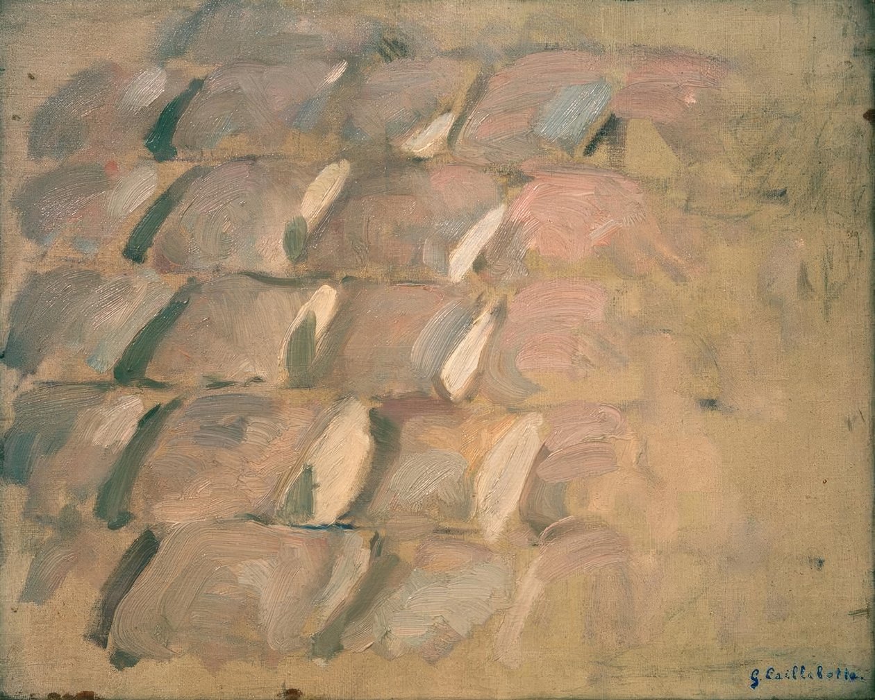 Étude pour Rue de Paris, temps de pluie : les pavés - Gustave Caillebotte