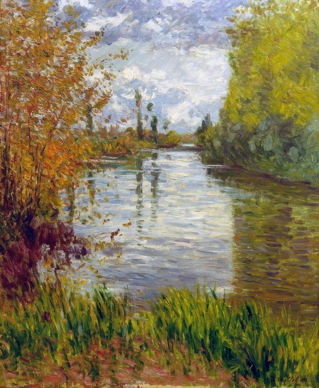 Le petit bras de la Seine en automne - Gustave Caillebotte