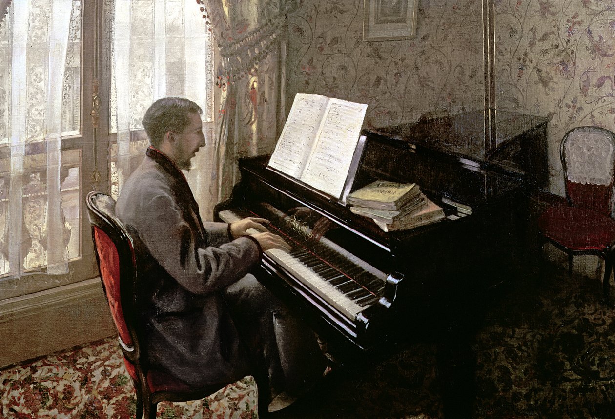 Jeune homme jouant du piano, 1876 - Gustave Caillebotte