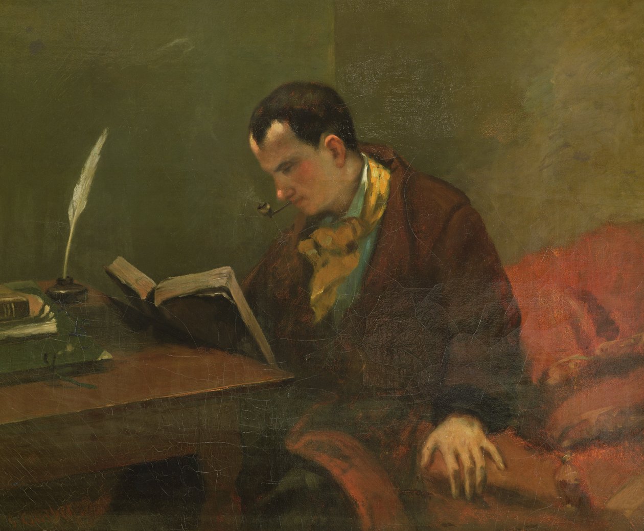 Portrait de Charles Baudelaire (1821-67) 1847 - Gustave Courbet