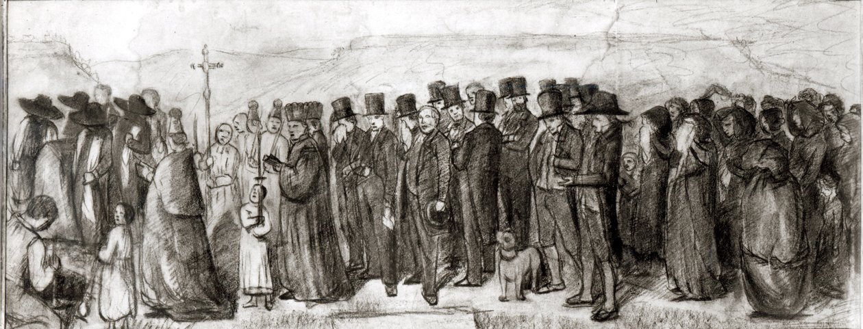 Étude pour Enterrement à Ornans, 1849 - Gustave Courbet