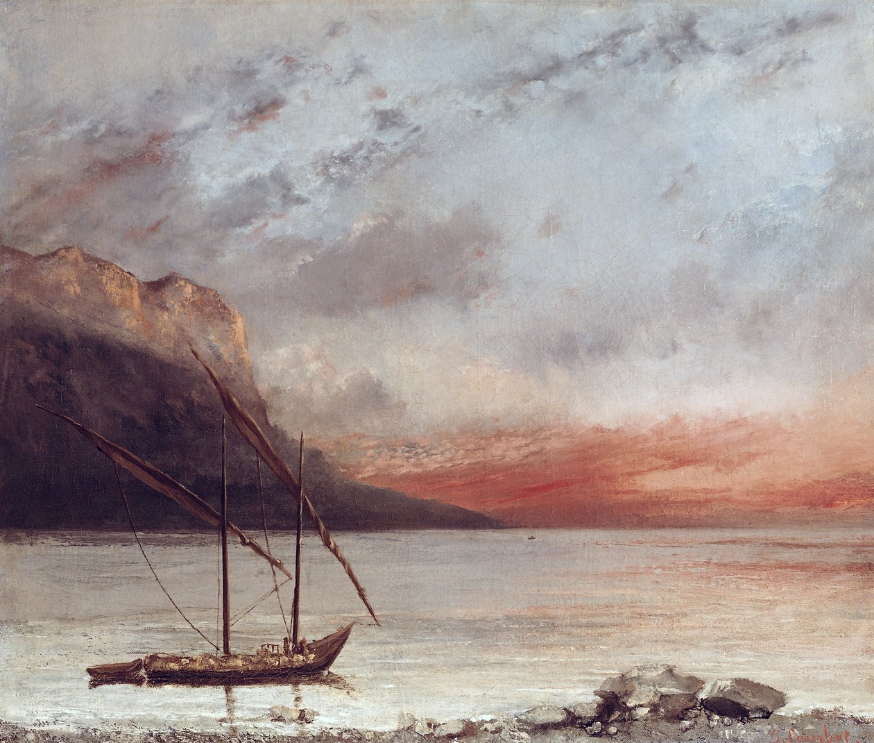 Coucher de soleil sur le Lac Léman, 1874 - Gustave Courbet