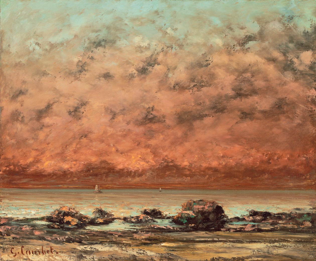 Les Rochers Noirs à Trouville, 1865-66 - Gustave Courbet