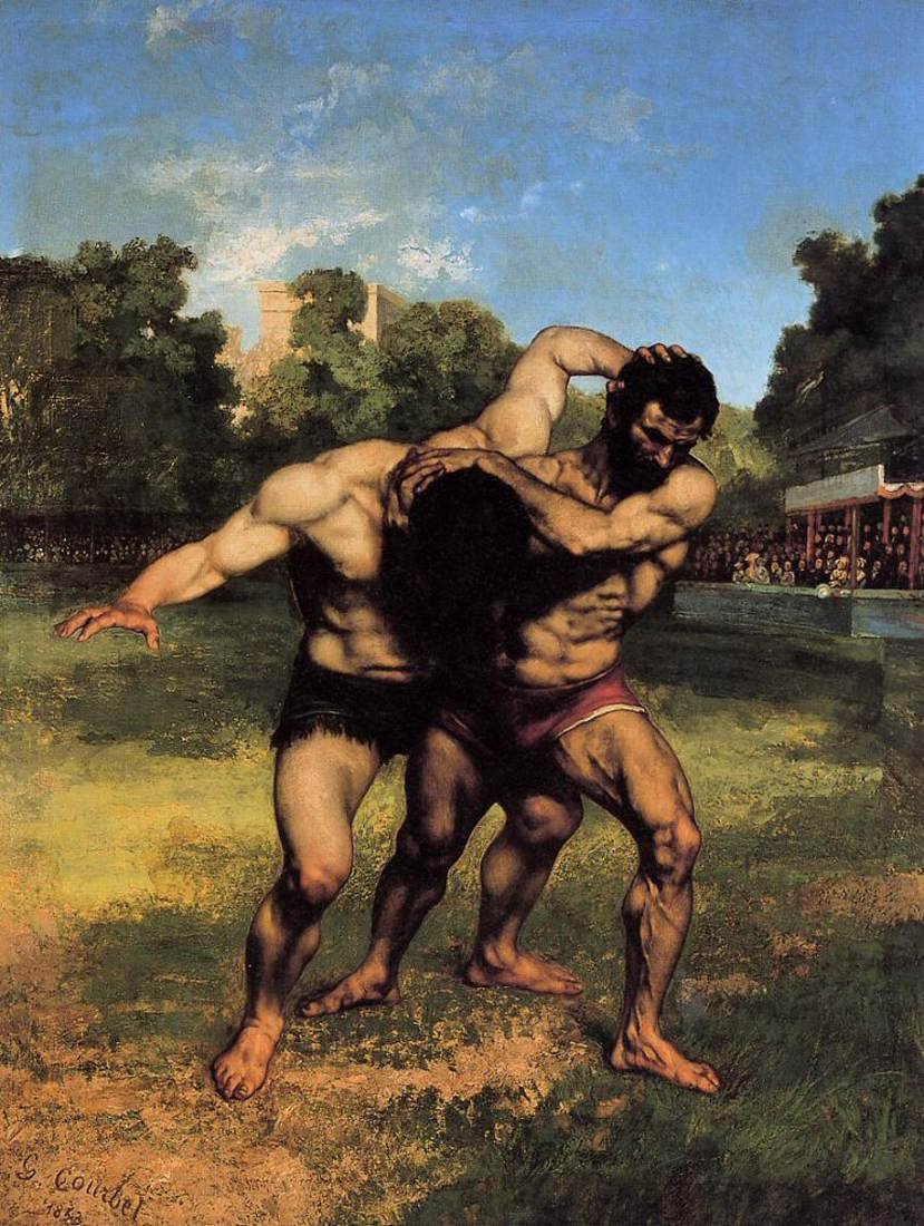Les Lutteurs - Gustave Courbet