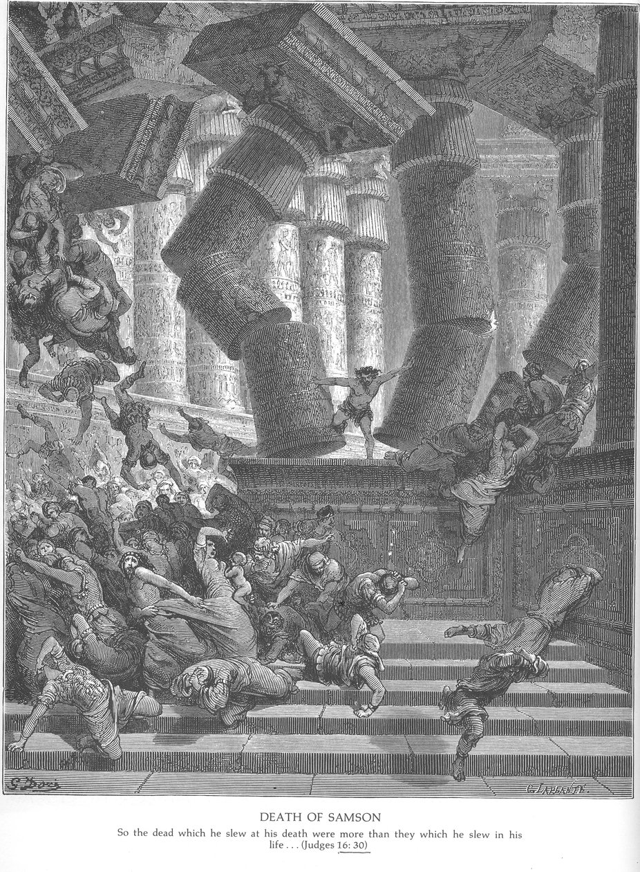 Gustave Doré. La Mort de Samson - Gustave Dore