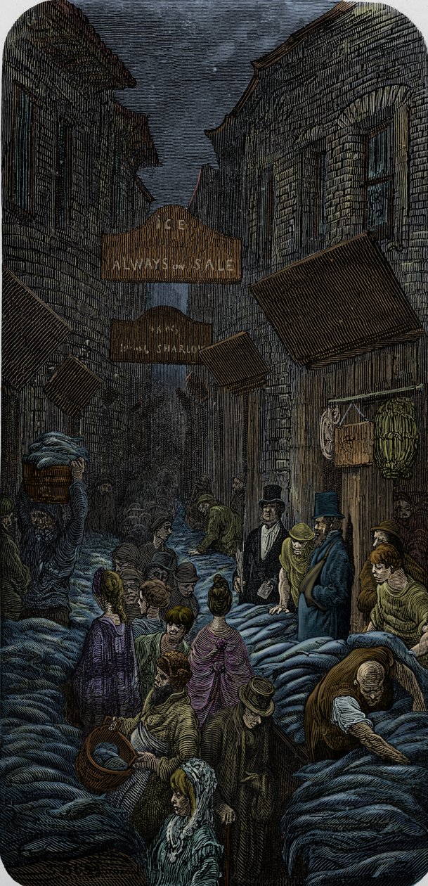 Un marché aux poissons victorien - Gustave Dore