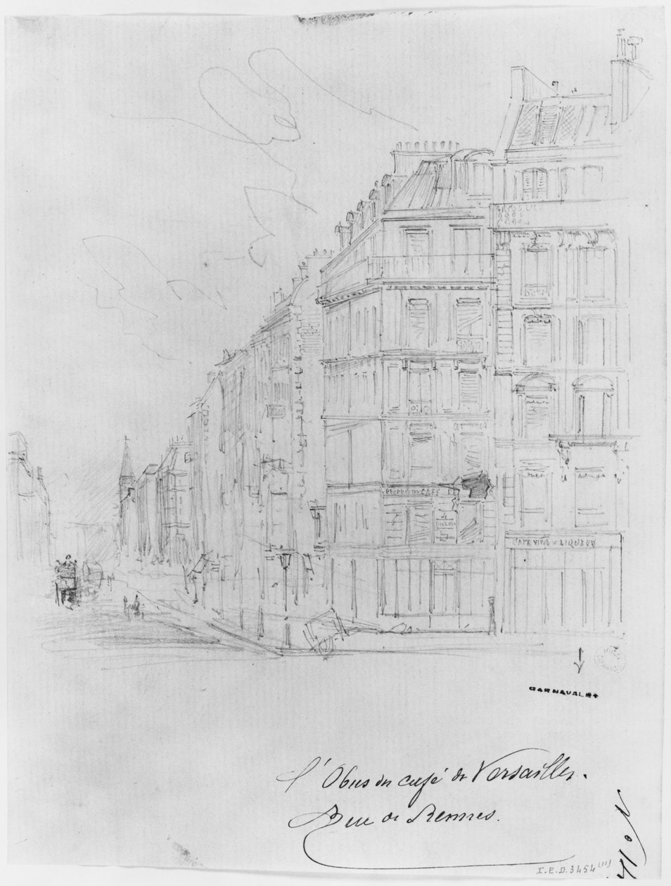 Album du Siège de Paris, Coquille du Café de Versailles, rue de Rennes - Gustave Dore